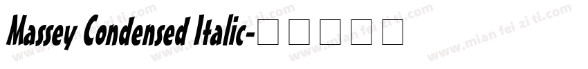 Massey Condensed Italic字体转换